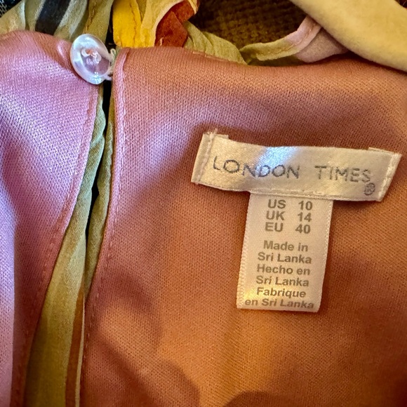 London Times Midi Length Absolutely Gorgeous Dress/Gown size 10 - Picture 4 of 11